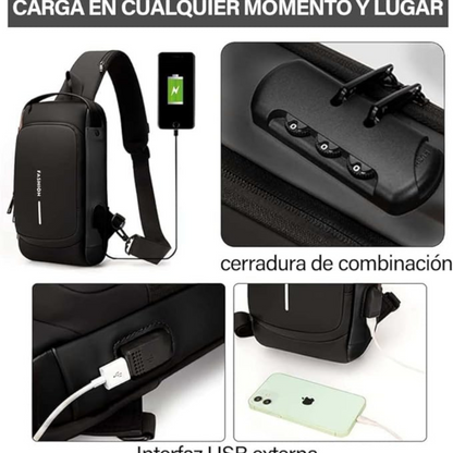 Mochila Antirrobo: Impermeable y Puerto USB