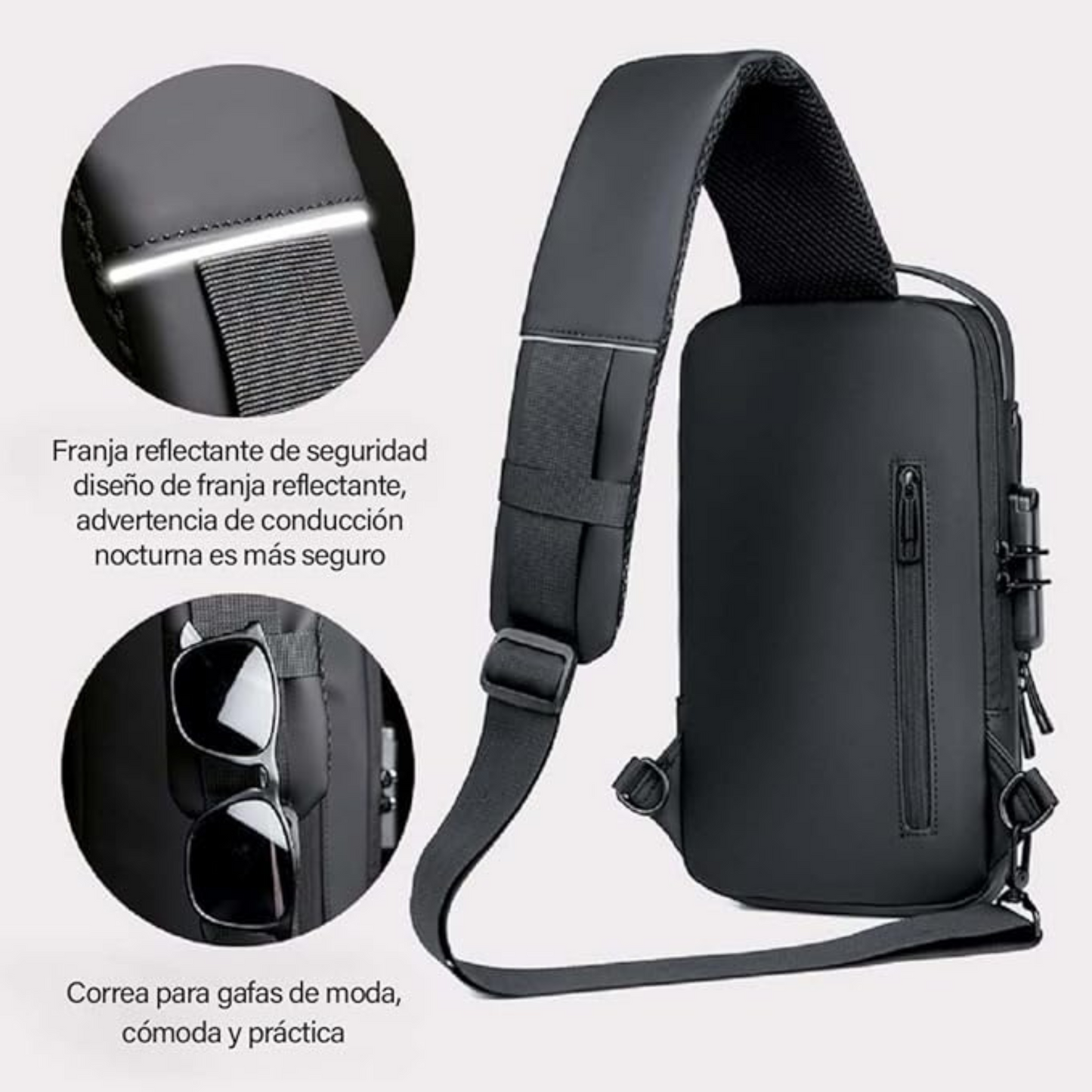 Mochila Antirrobo: Impermeable y Puerto USB